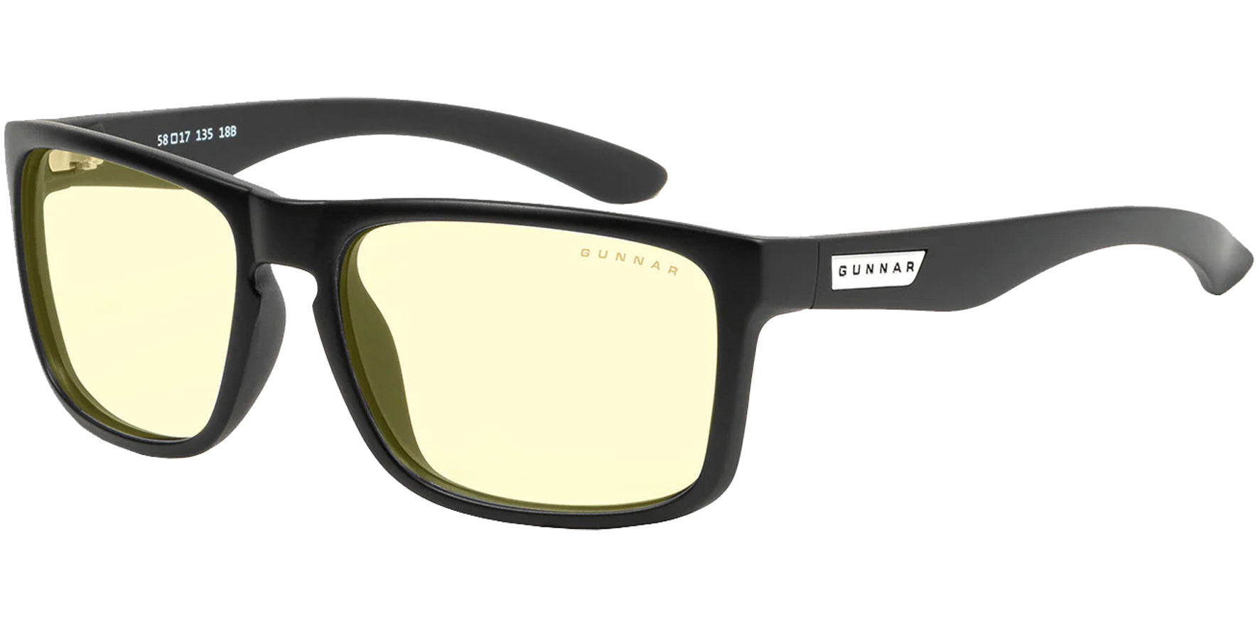 Gunnar Intercept Onyx Square Blue Light Blocking Reading Glasses