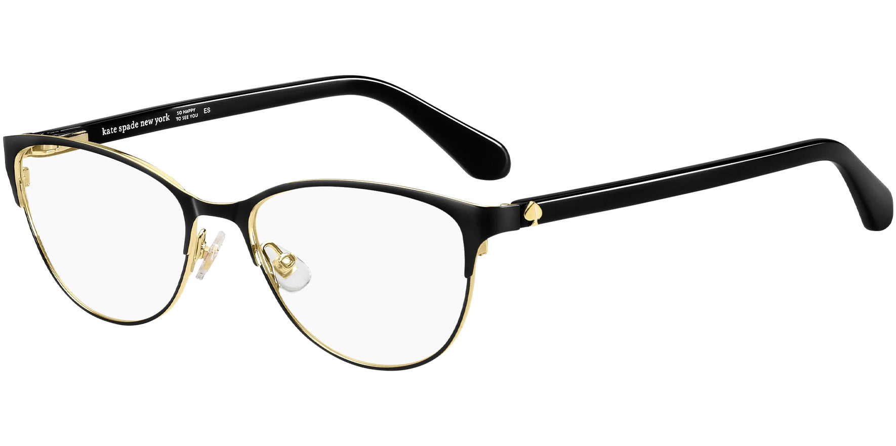 Kate Spade Hadlee Browline Cat-Eye Eyeglass Frame w/ Spring Hinges