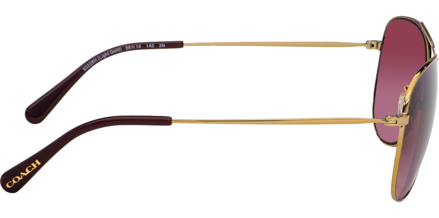 Coach Light Gold-Tone Aviator w/ Gradient Lens - Eyedictive