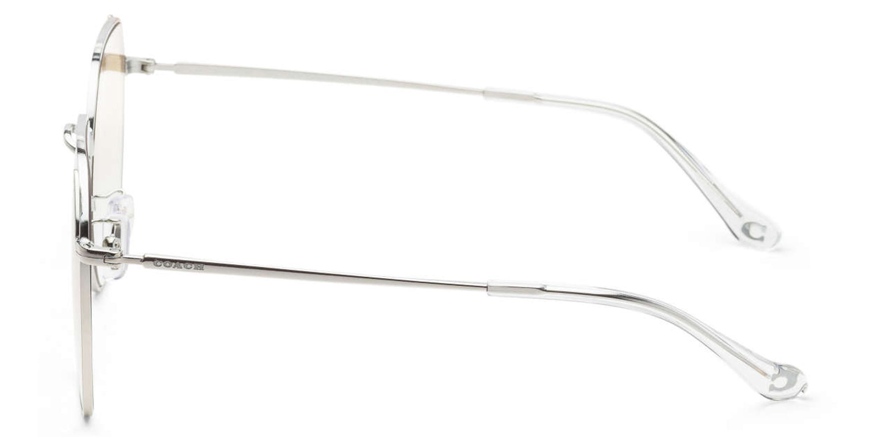 Coach Shiny Silver Oversized Square Mod w/ Gradient Lens - Eyedictive