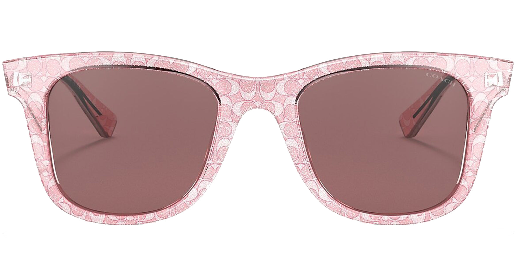 Coach Transparent Pink Glitter Sig Soft Square - Eyedictive