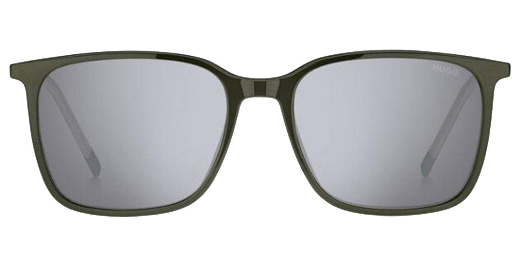 HUGO by Hugo Boss Slim Square Eyeglasses w/ Clip-on Mirrored Sun Lens