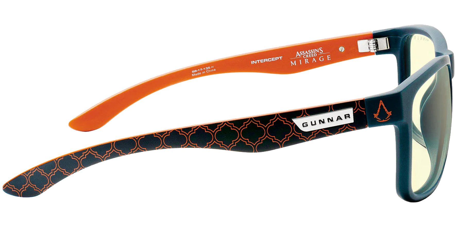 Gunnar Intercept Assassin's Creed Mirage Indigo Square Computer/Gaming Glasses w/ Gunnar Focus Lens