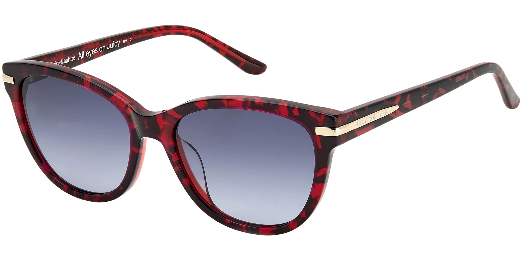 Juicy Couture Red Havana Rounded Cat Eye w/ Gradient Lens - Eyedictive