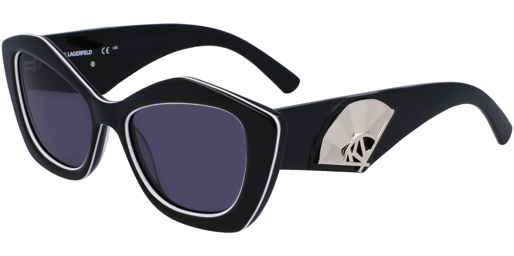 Karl Lagerfeld Women's Geometric Cat-Eye w/ 3D Logo