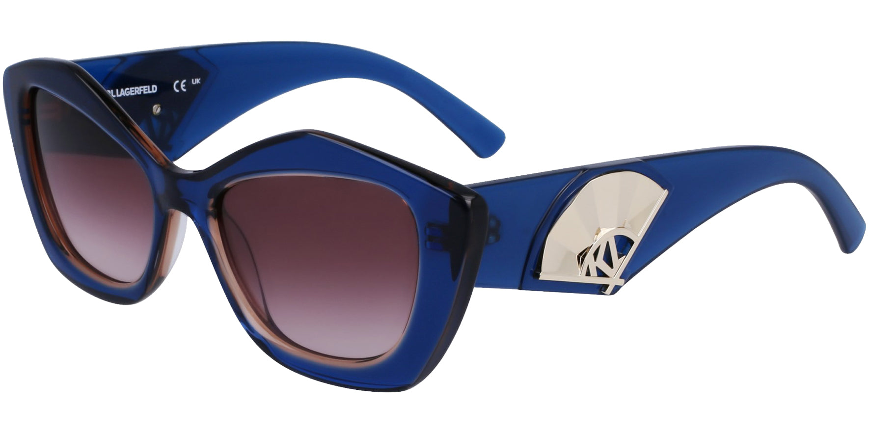 Karl Lagerfeld Women's Geometric Cat-Eye w/ 3D Logo