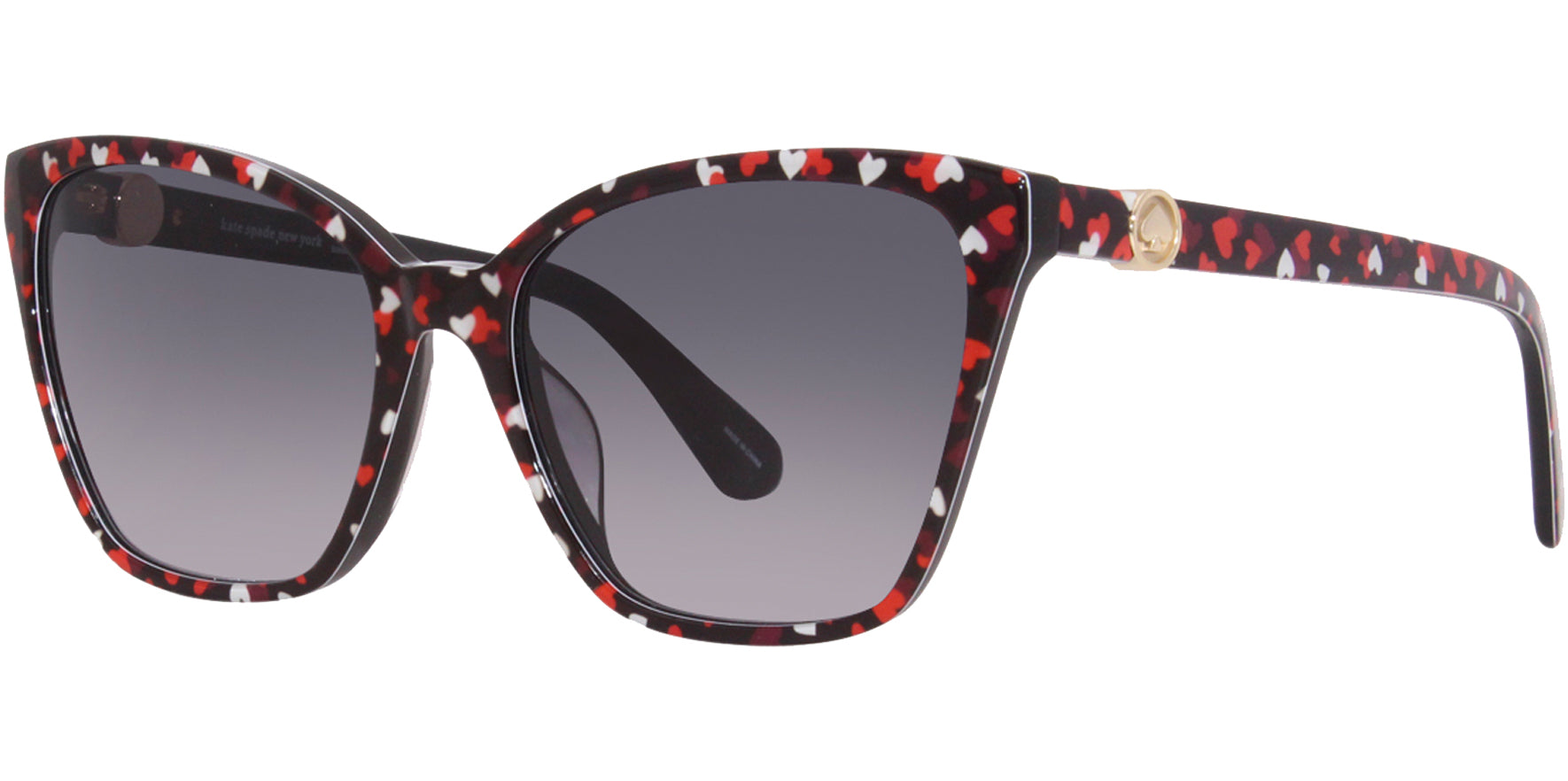 Kate Spade Amiyah Black/Red Pattern Cat-Eye - Eyedictive