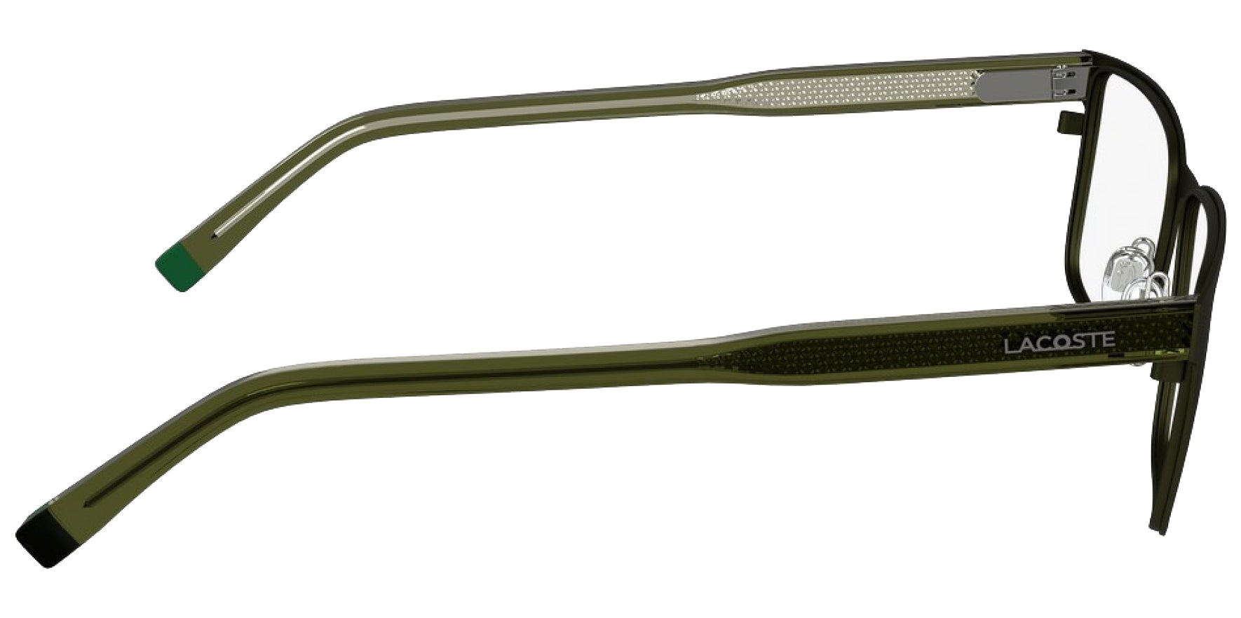 Lacoste Khaki Green Rectangular Eyeglass Frames