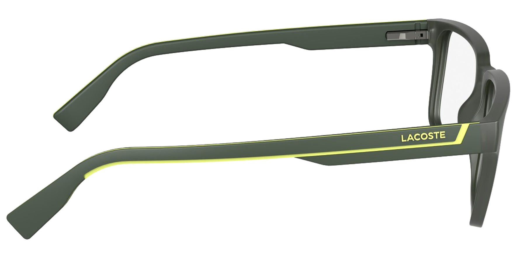Lacoste Matte Dark Green Rectangle Eyeglass Frames
