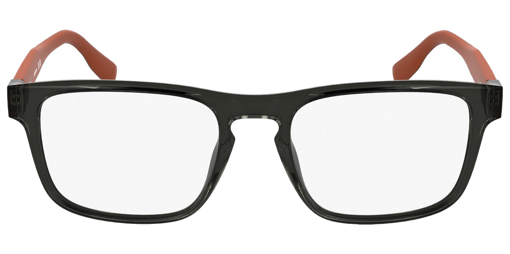 Lacoste Transparent Rectangle Eyeglass Frames w/ Spring Flex Temples