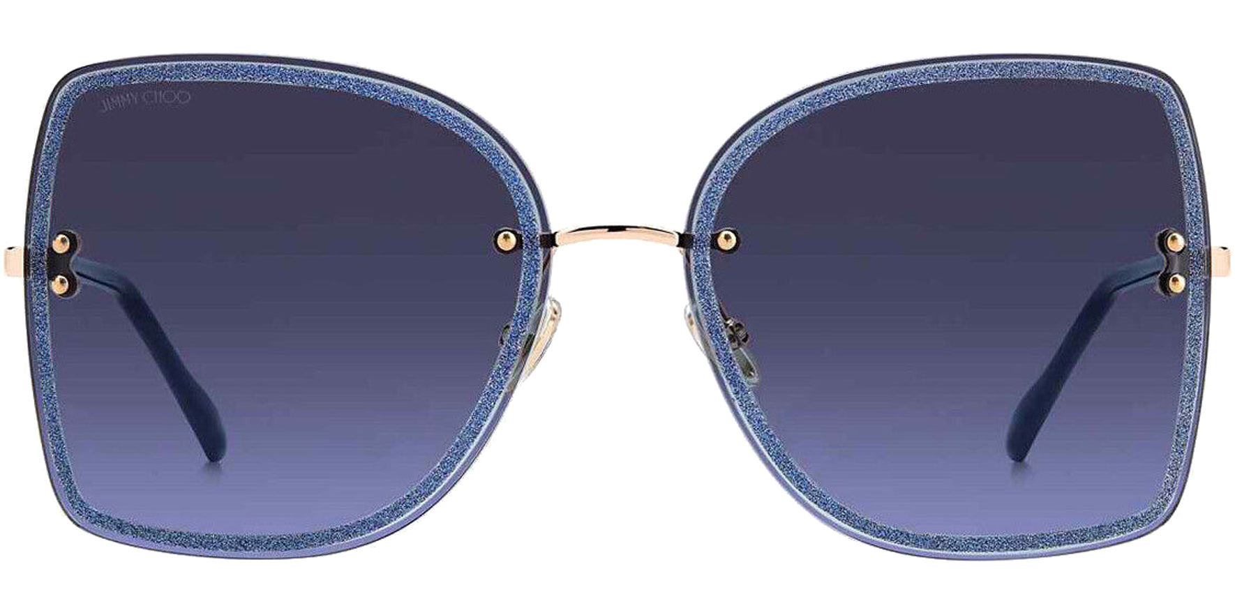 Jimmy Choo Leti Gold-Tone/Blue Oversized Butterfly - Eyedictive