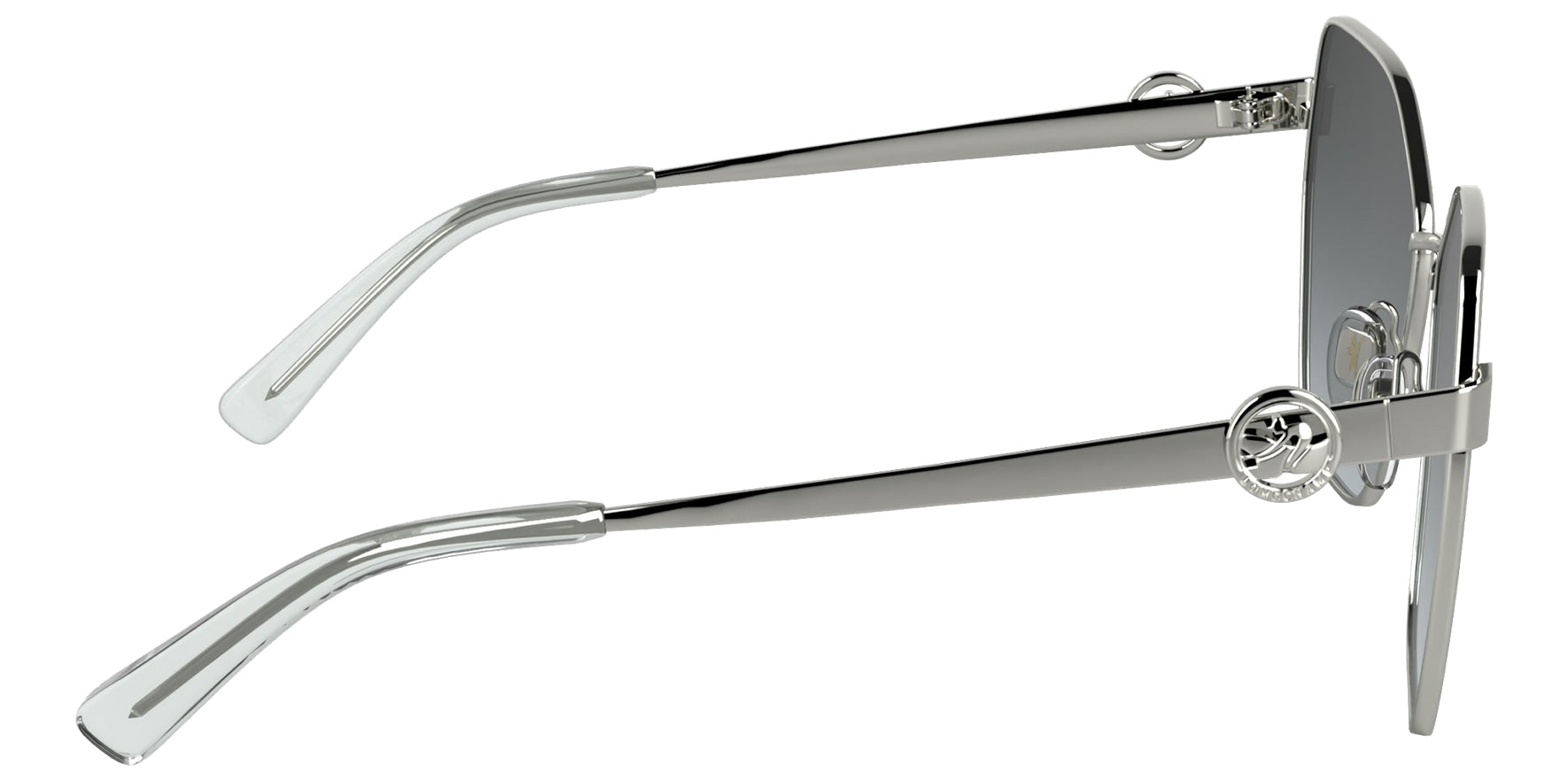 Longchamp Silver-Tone Geometric Square w/ Gradient Lens