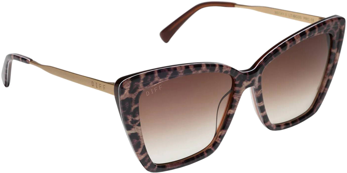 Diff Becky II Oversized Cat-Eye w/ Coated Temple Tips