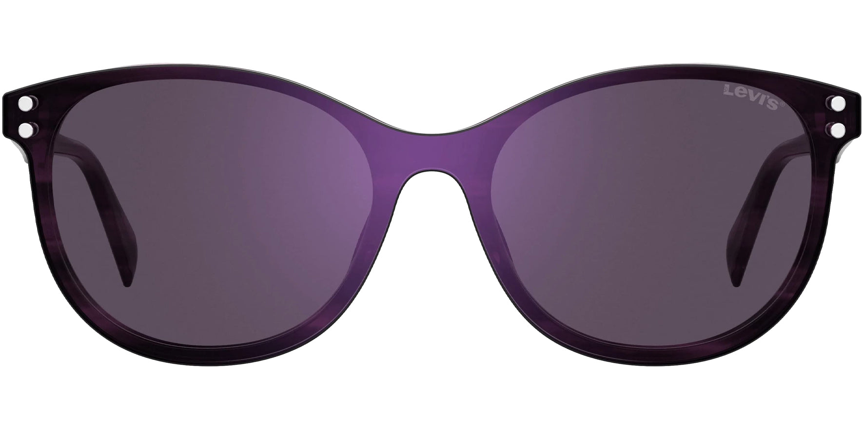 Levi's Rounded Cat-Eye Eyeglass Frames w/ Clip-On Shade - Eyedictive