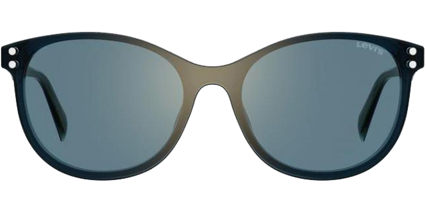 Levi's Rounded Cat-Eye Eyeglass Frames w/ Clip-On Shade - Eyedictive