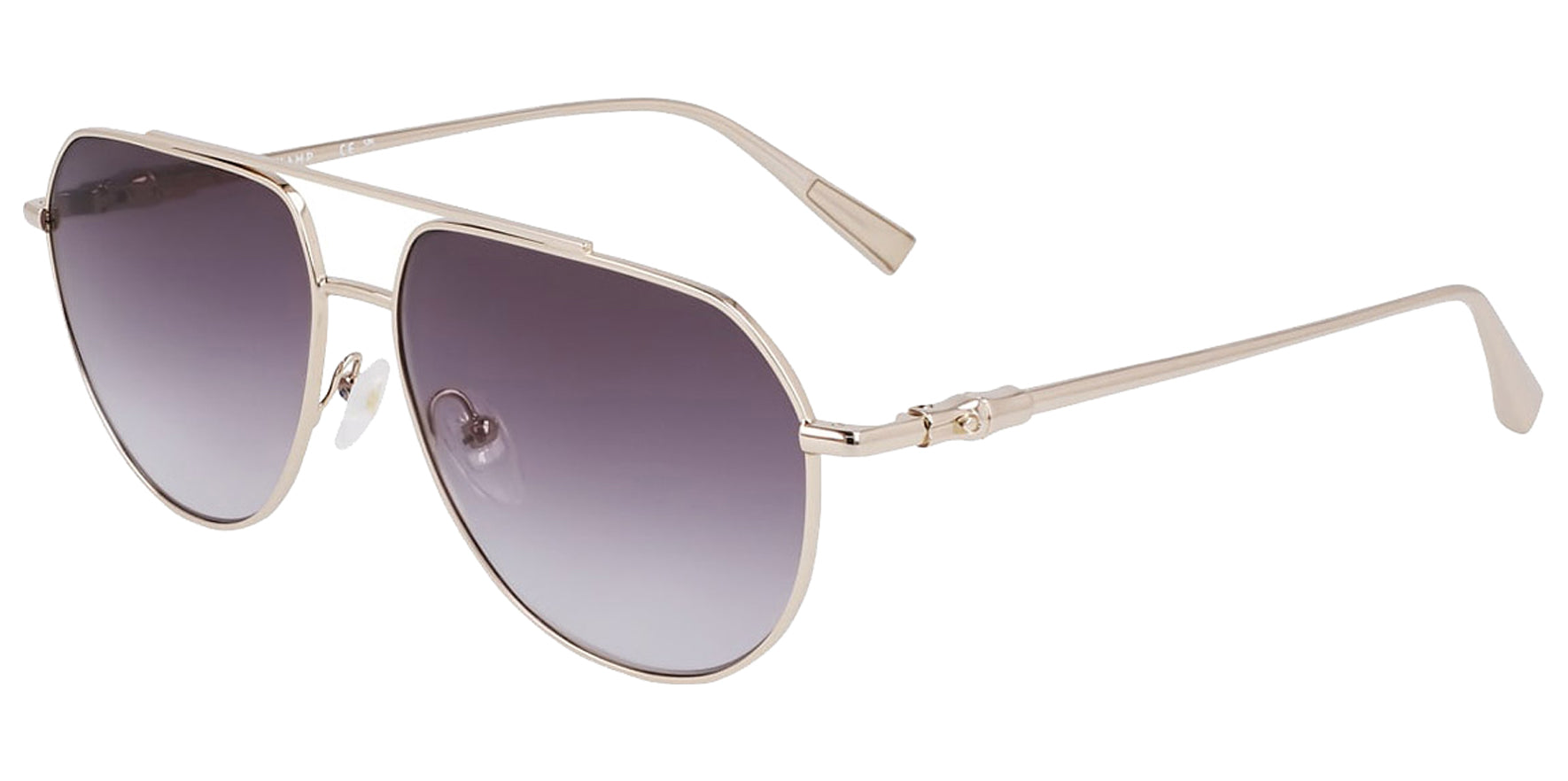 Longchamp Slim Metal Aviator w/ Gradient Lens
