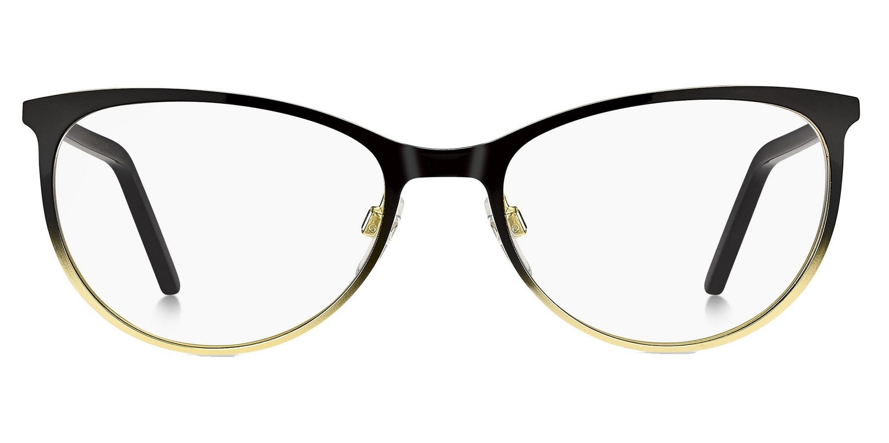 Marc Jacobs Black Gold-Tone Rounded Cat Eye w/ Slim Temples