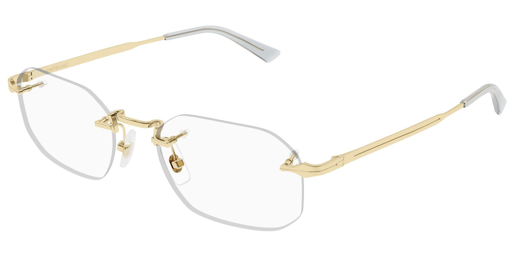 Mont Blanc Rimless Geometric Eyeglass Frames