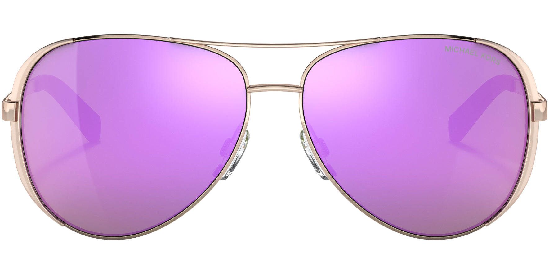 Michael Kors Chelsea Rose Gold-Tone Aviator w/ Mirror Lens