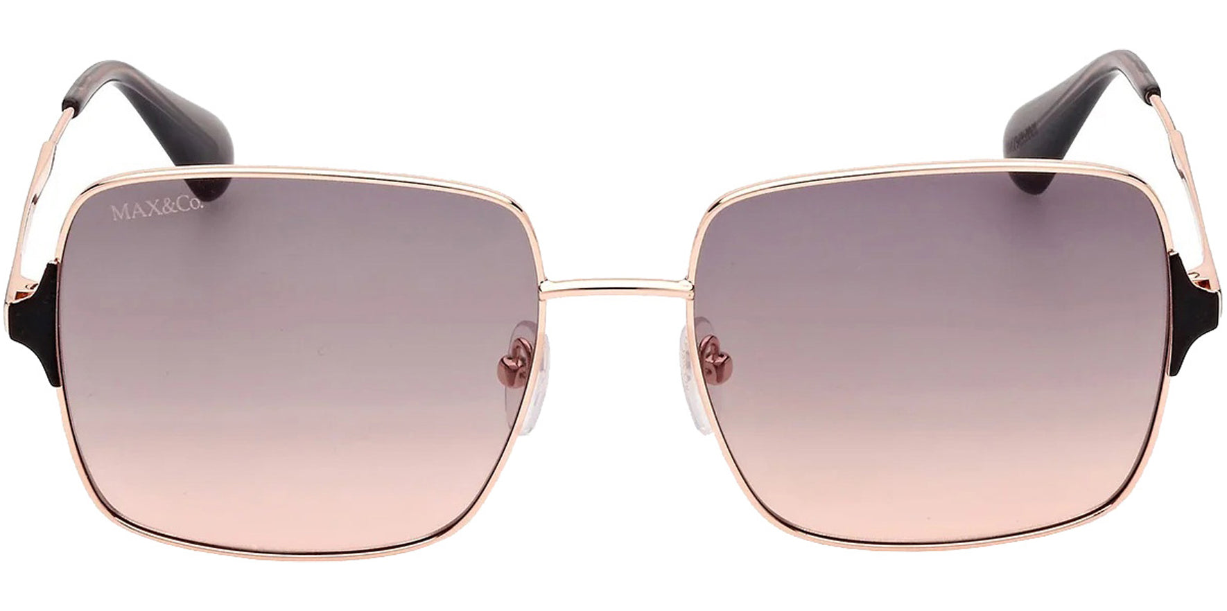 Max & Co Slim Metal Square w/ Acetate Temple Tips