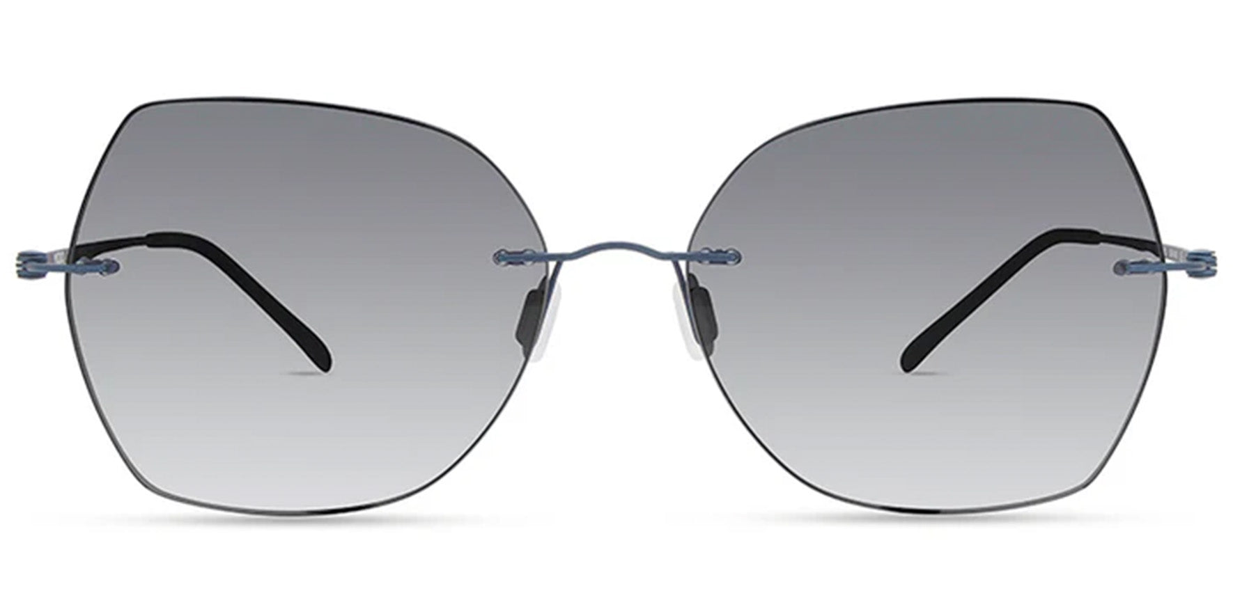 MODO Polarized Titanium Ulta-Slim Rimless Geometric Cat-Eye