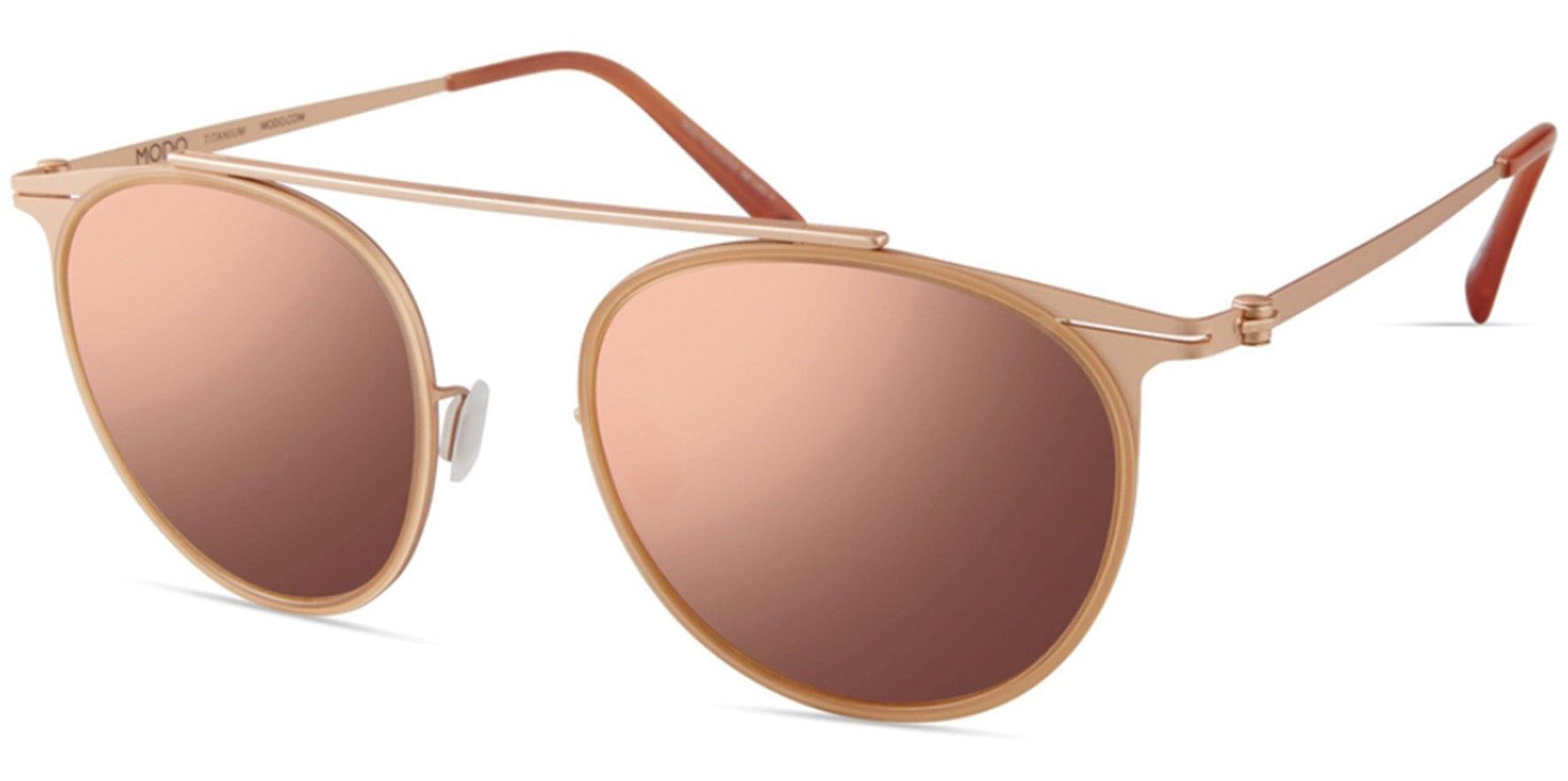 Modo Polarized Thin Titanium Round Brow Bar w/ HCD Lens