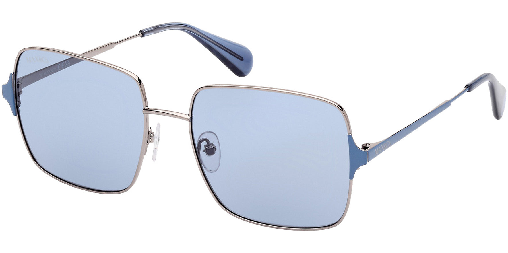 Max & Co Slim Metal Square w/ Acetate Temple Tips