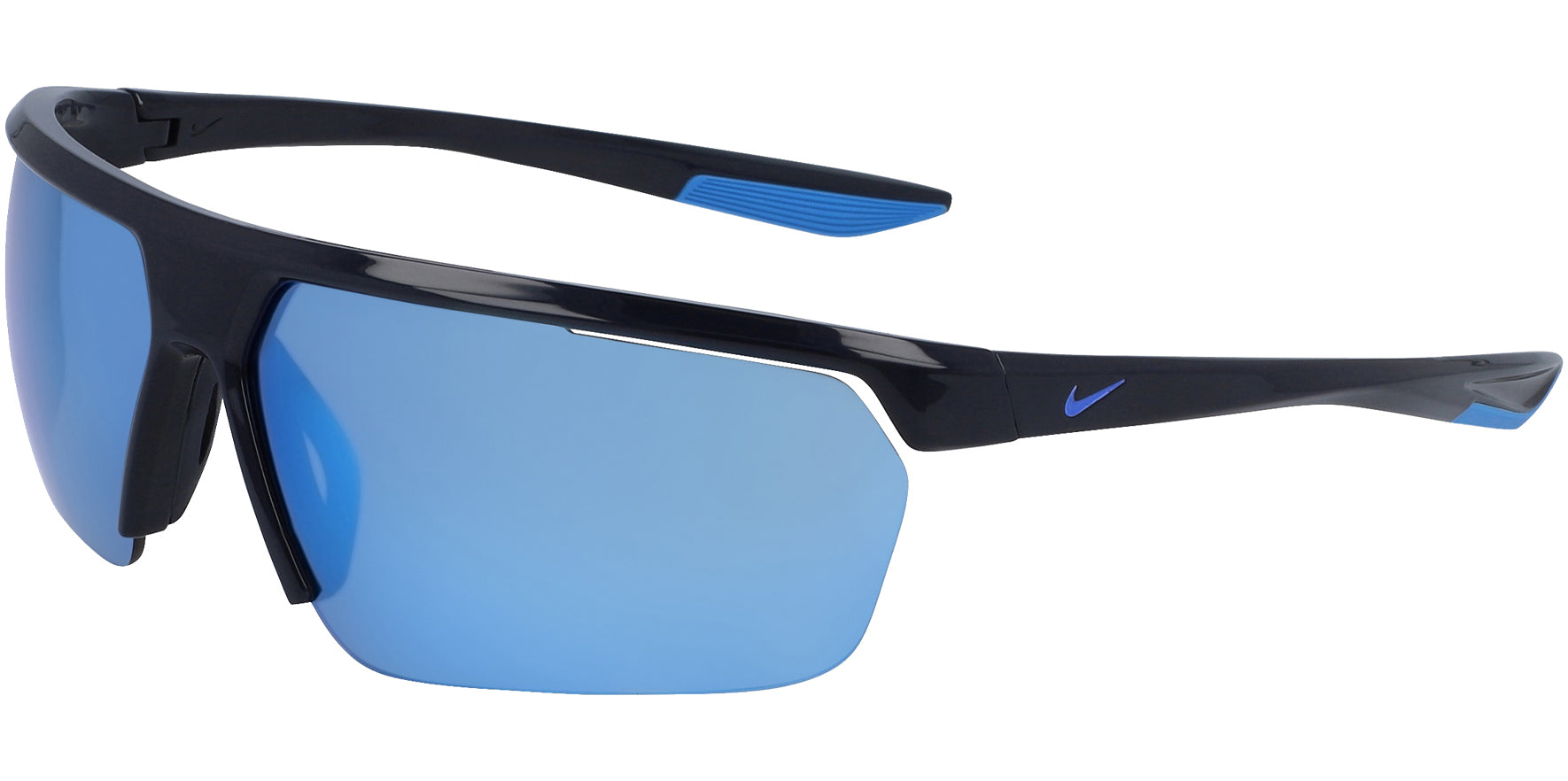 Nike Gale Force Semi-Rimless Sport Wrap w/ Mirror Lens