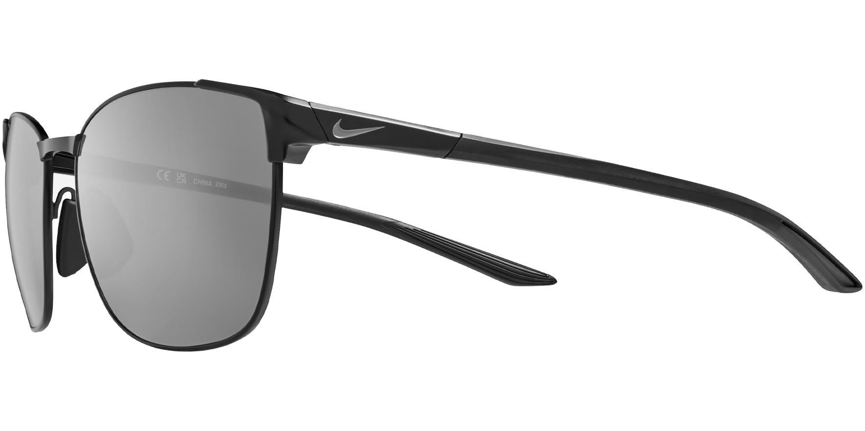 Nike Metal Fusion Square Sport Wrap w/ Mirror Lens