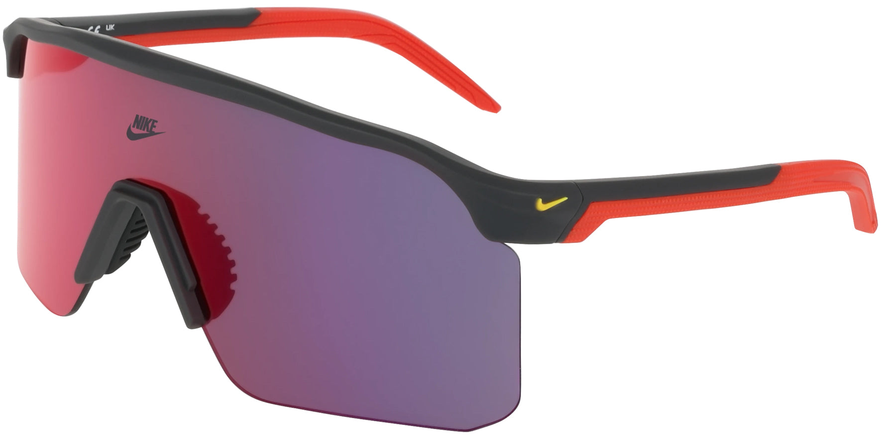 Nike Expedition Shield Max+ Semi-Rimless Sport Shield Wrap w/ Mirror Lens