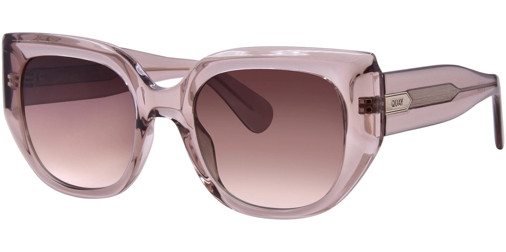 Quay Busy Busy Oversized Geometric Cat-Eye w/ Gradient Lens