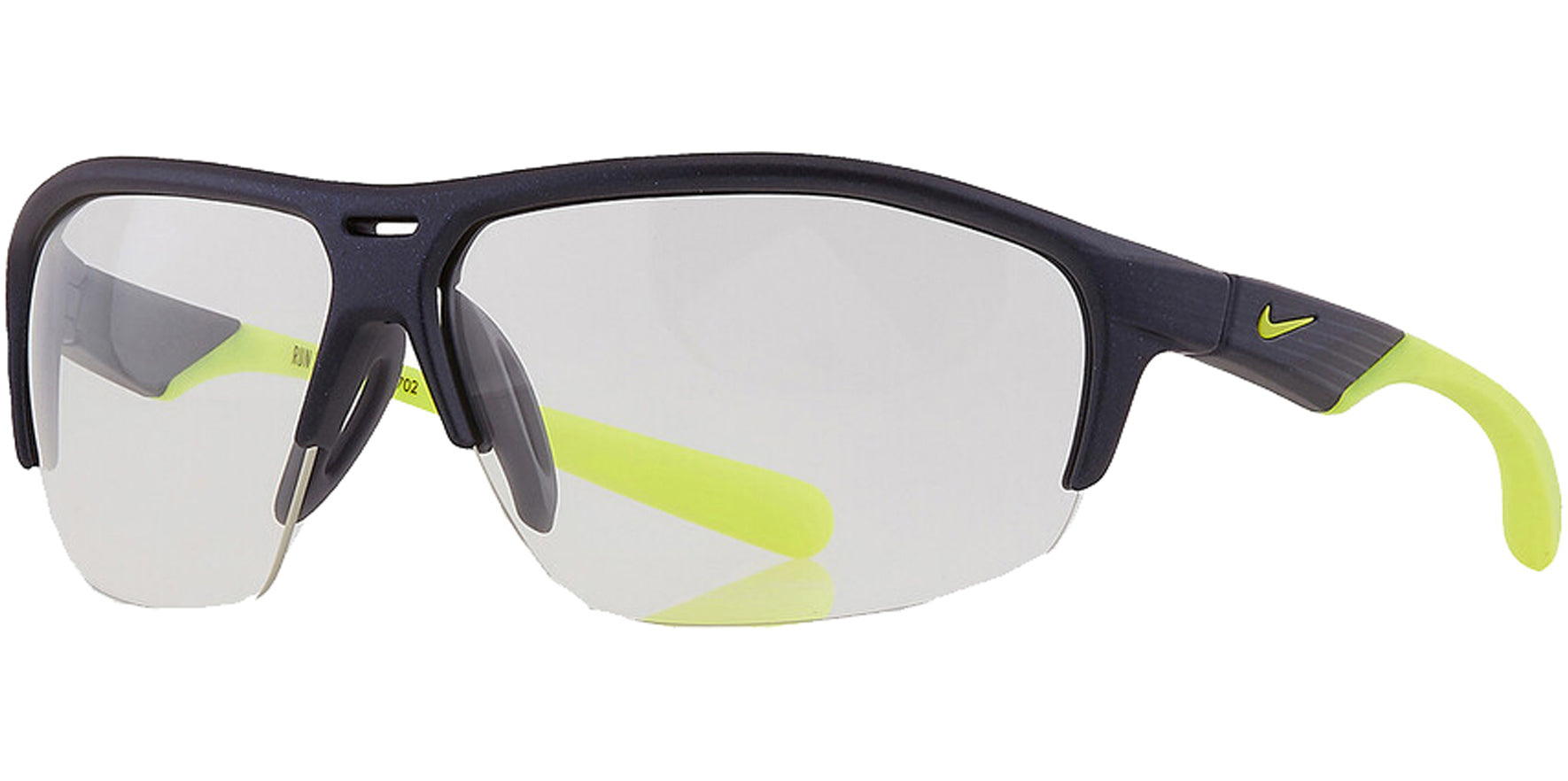 Nike Run X2 D Matte Obsidian Semi-Rimless Sport Wrap