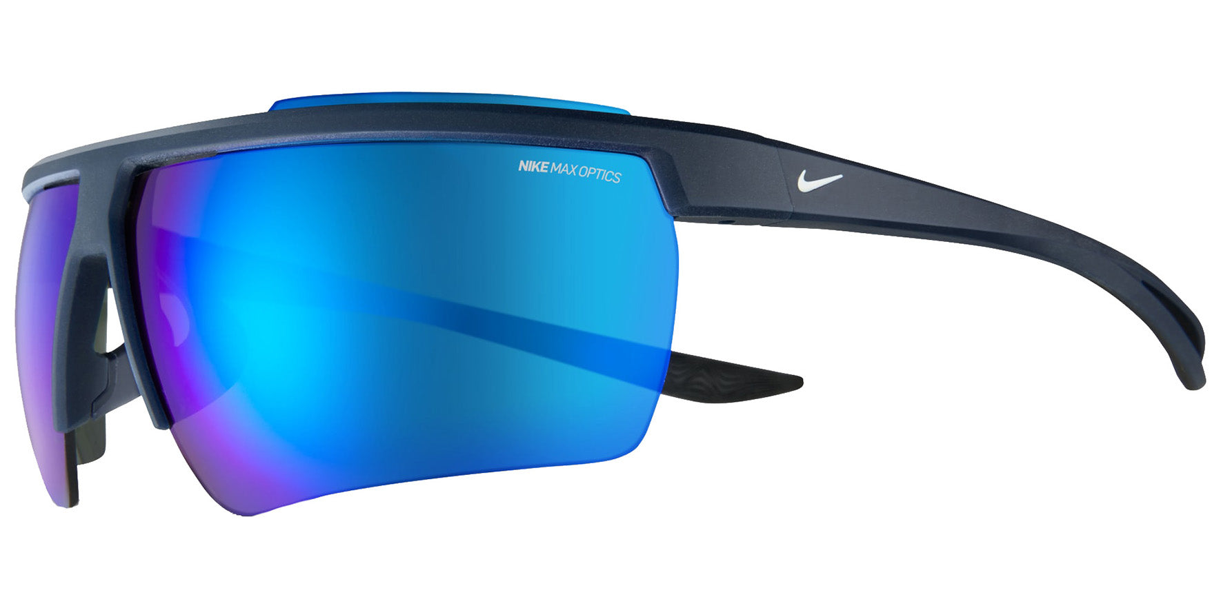 Nike Windshield 20 Semi-Rimless Wrap w/ MAX Optics Mirrored Lens - Eyedictive