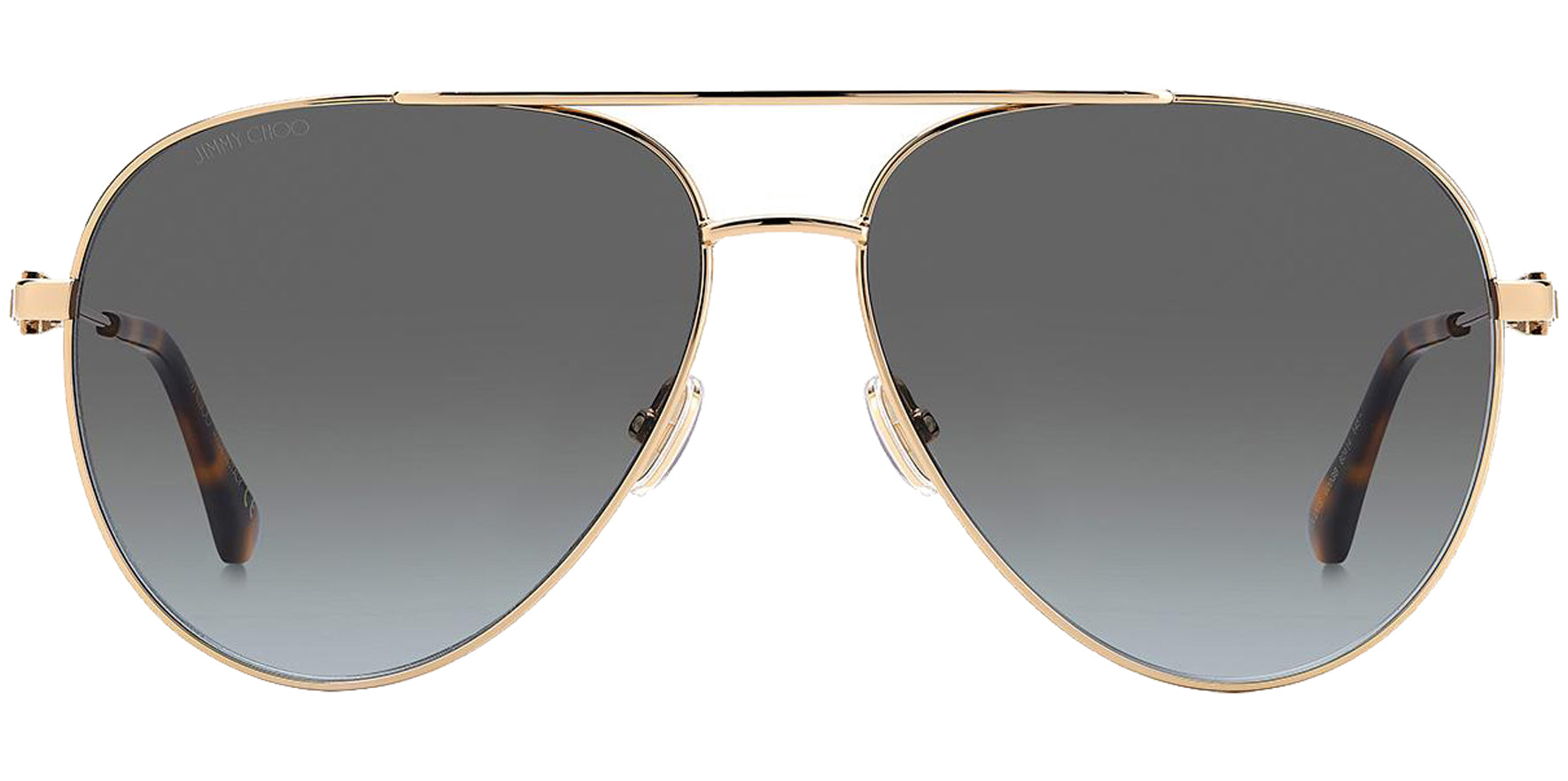 Jimmy Choo Olly Rose Gold-Tone Aviator - Eyedictive