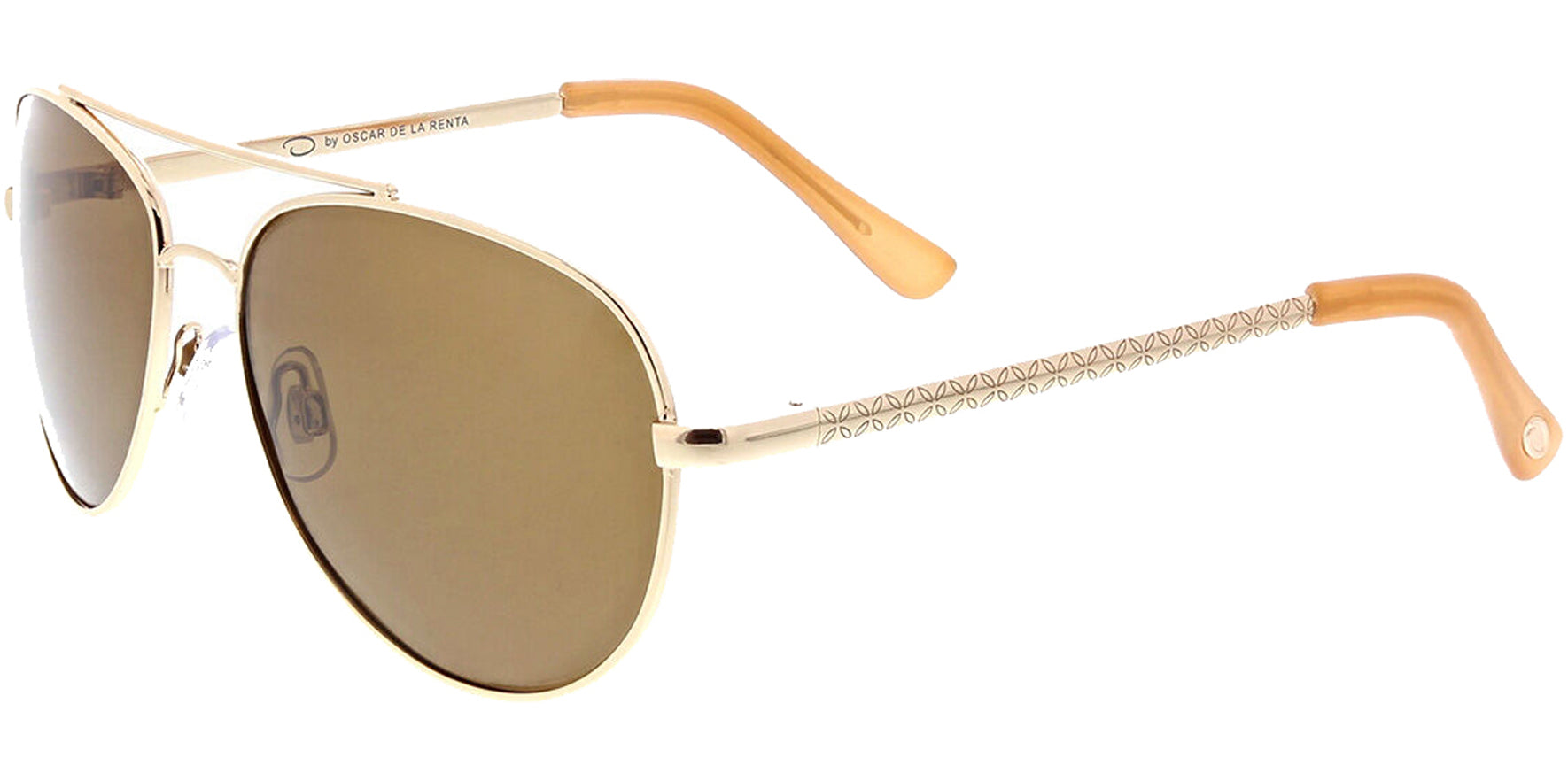 Oscar By Oscar de la Renta Slim Metal Aviator w/ Acetate Tips
