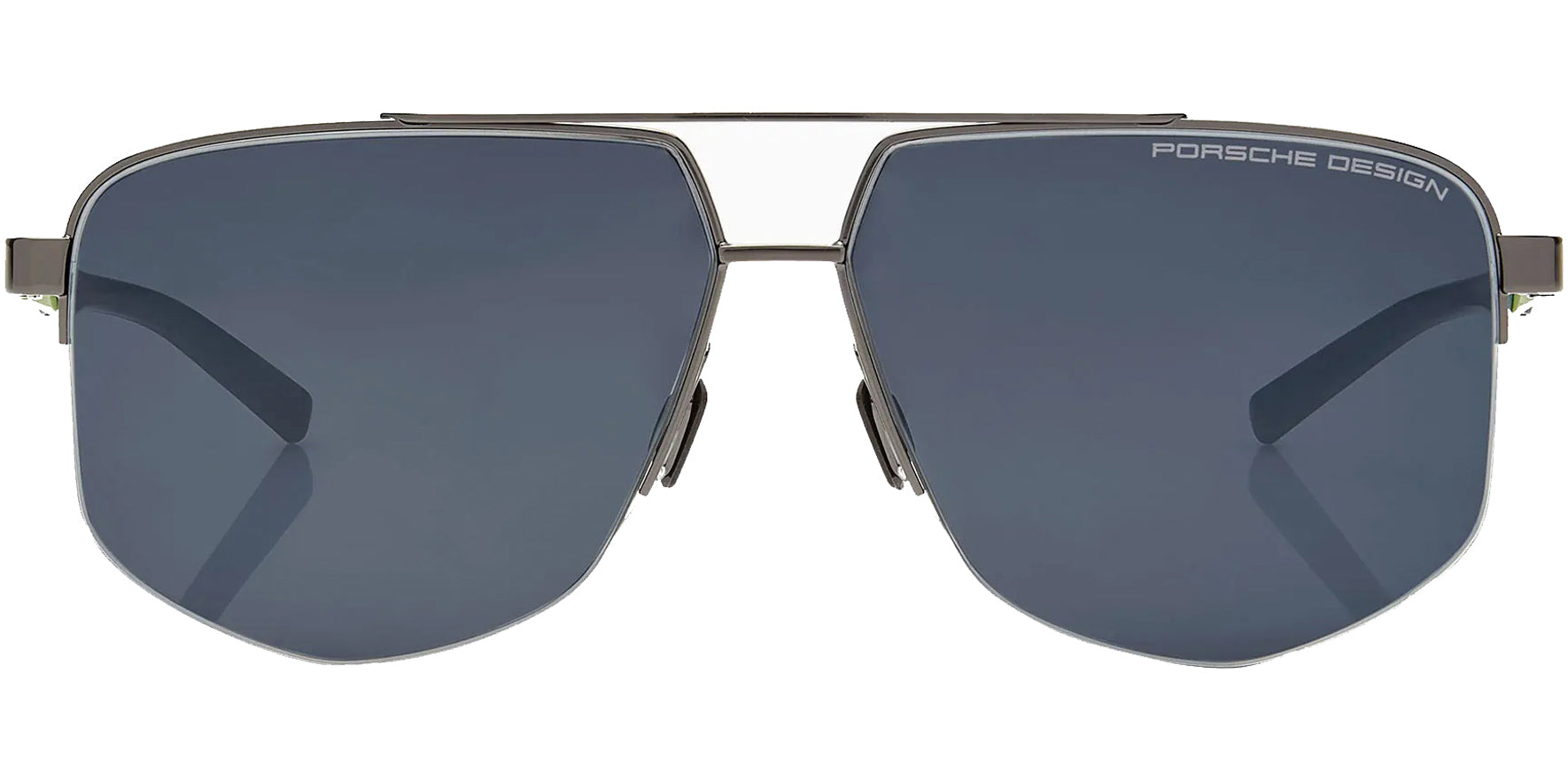 Porsche Design Geometric Semi-Rimless Aviator