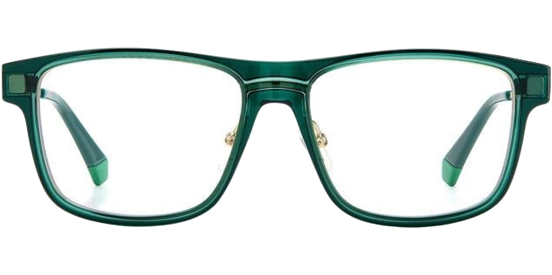 Polaroid Square Eyeglass Frames w/ Polarized Clip-On Lens - Eyedictive