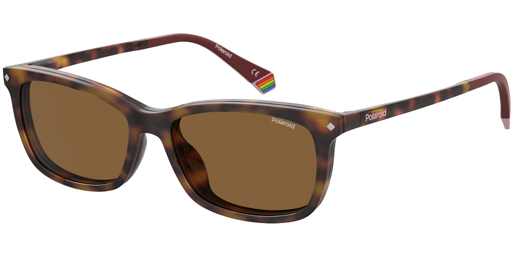 Polaroid Rectangle Eyeglass Frames w/ Polarized Clip-on Lens - Eyedictive