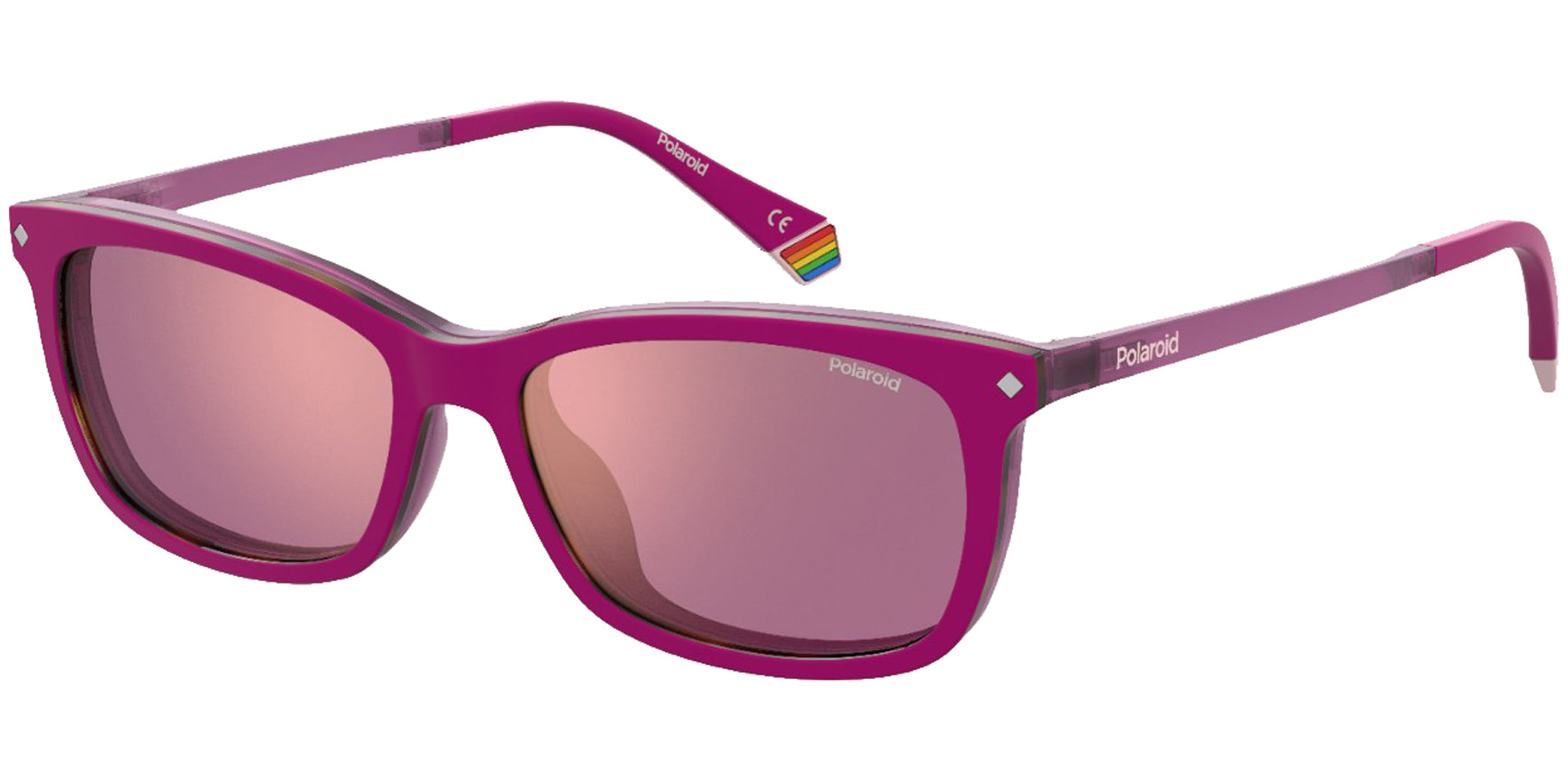 Polaroid Rectangle Eyeglass Frames w/ Polarized Clip-on Lens - Eyedictive