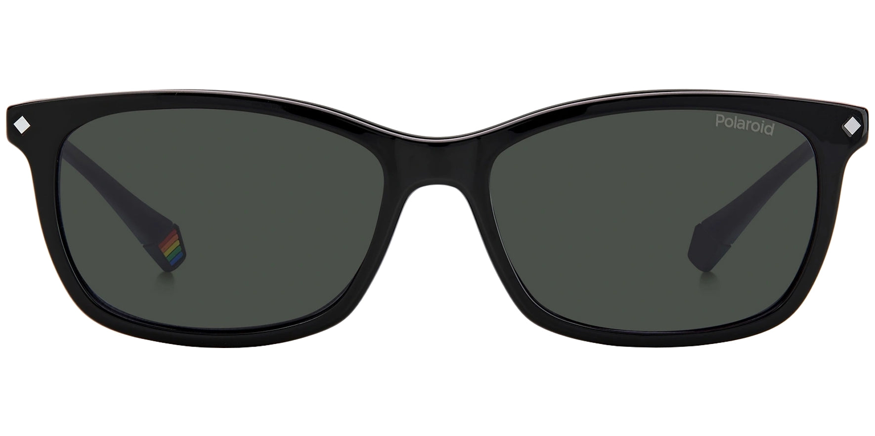 Polaroid Rectangle Eyeglass Frames w/ Polarized Clip-on Lens - Eyedictive