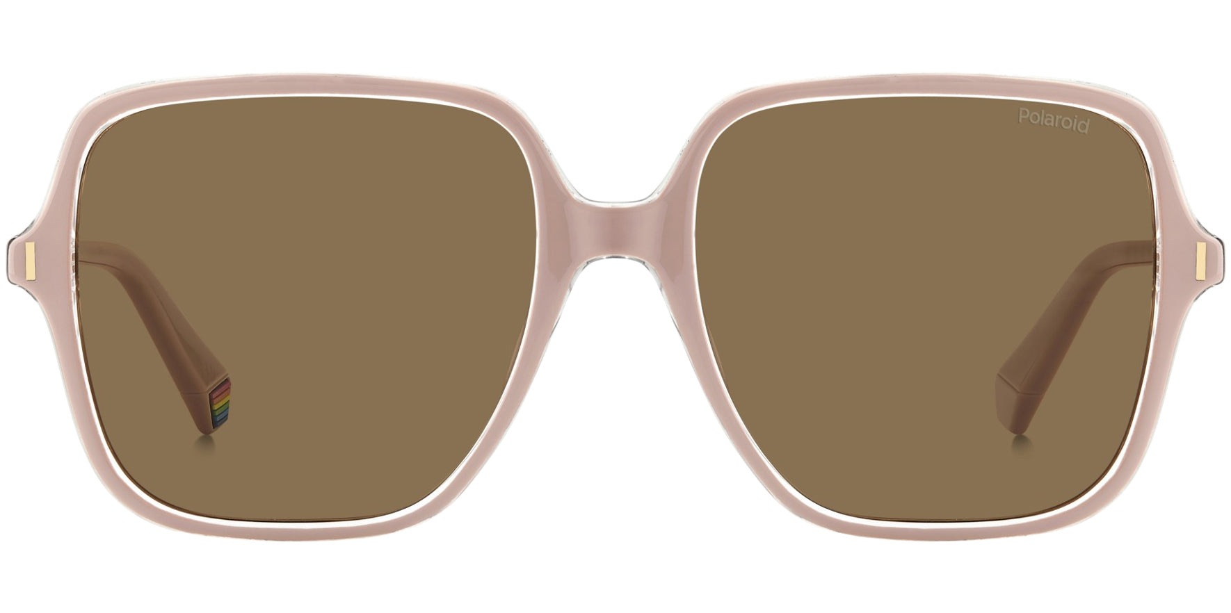 Polaroid Polarized Squared Butterfly w/ Rivet Detailing