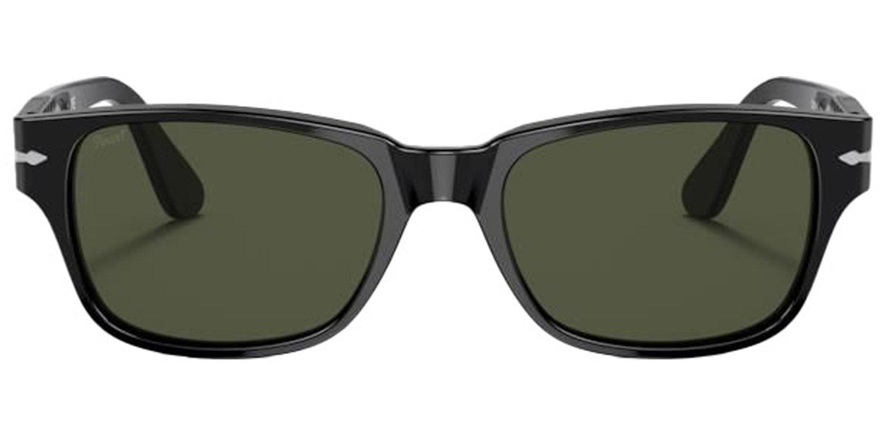 Persol Handmade Black Rectangle w/ Glass Lens - Eyedictive
