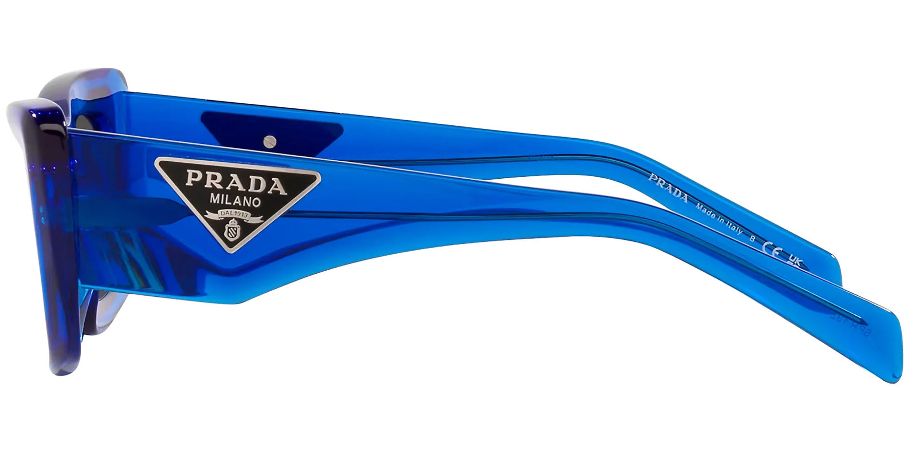 Prada Crystal Electric Blue Chunky Cat Eye - Eyedictive