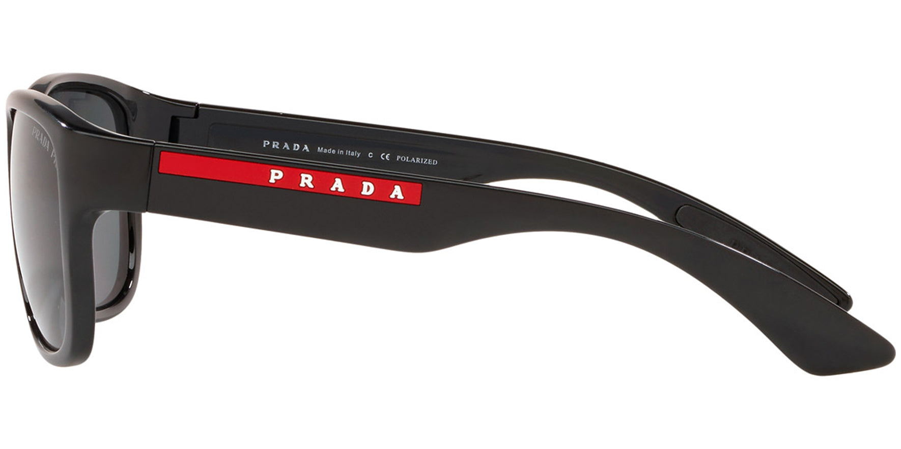 Prada Linea Rossa Black Rubber Soft Square - Eyedictive
