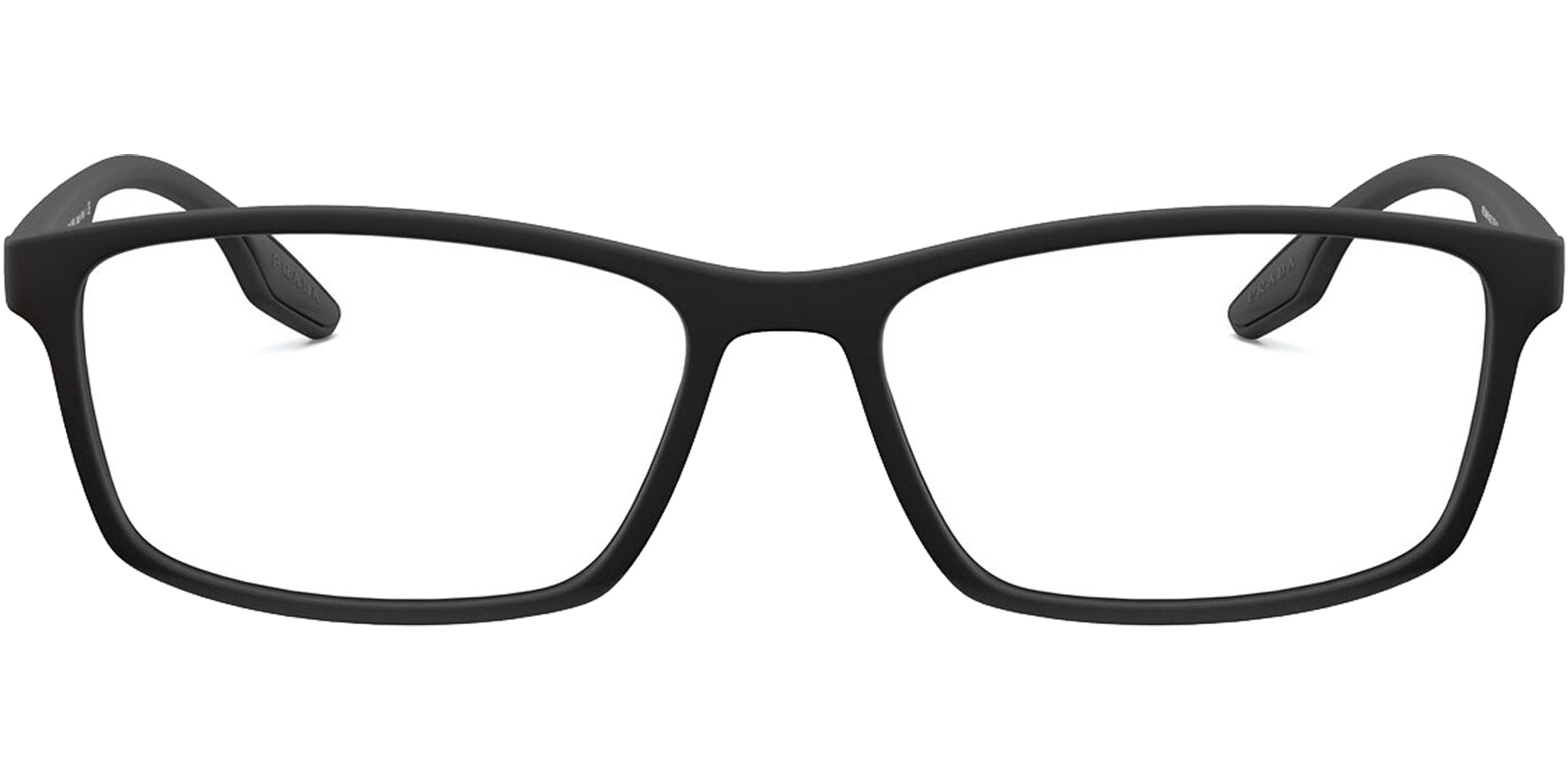 Prada Linea Rossa Lifestyle Black Rubber Eyeglass Frames - Eyedictive