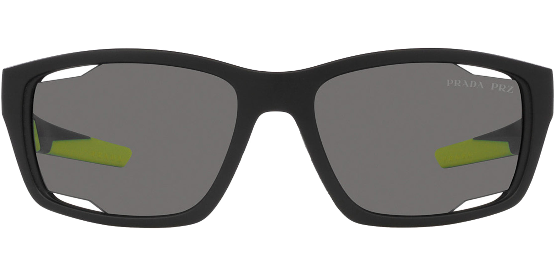 Prada Linea Rossa Polarized Matte Black Rectangle Sport - Eyedictive