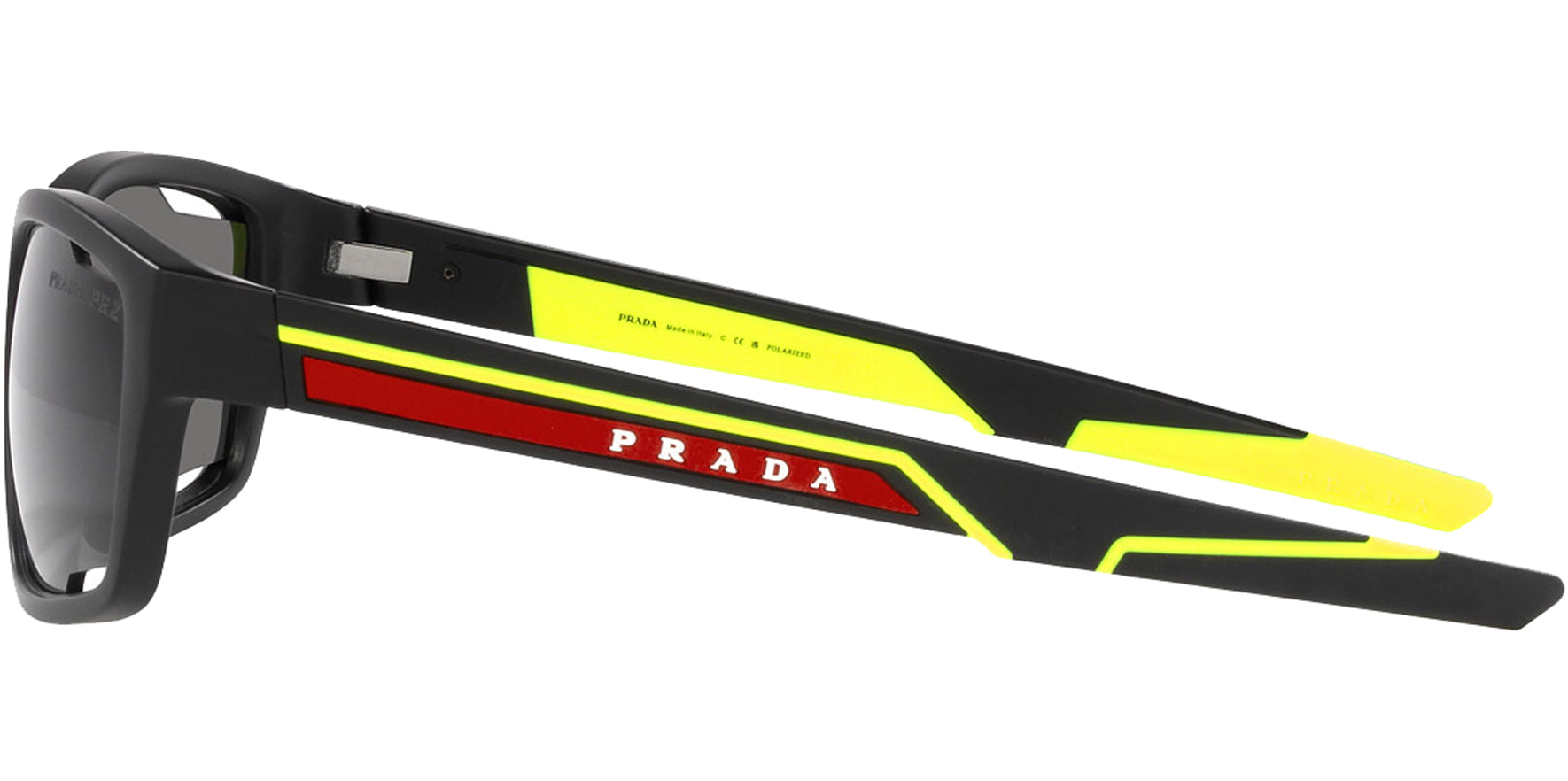 Prada Linea Rossa Polarized Matte Black Rectangle Sport - Eyedictive