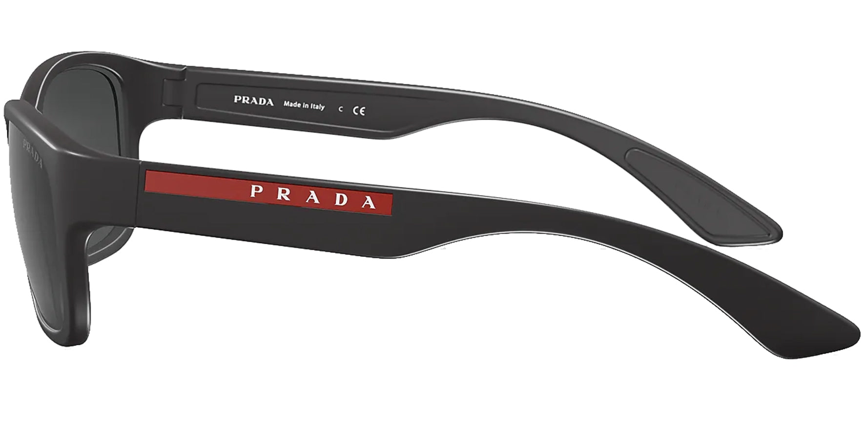 Prada Linea Rossa Demi-Shiny Black Square Sport - Eyedictive
