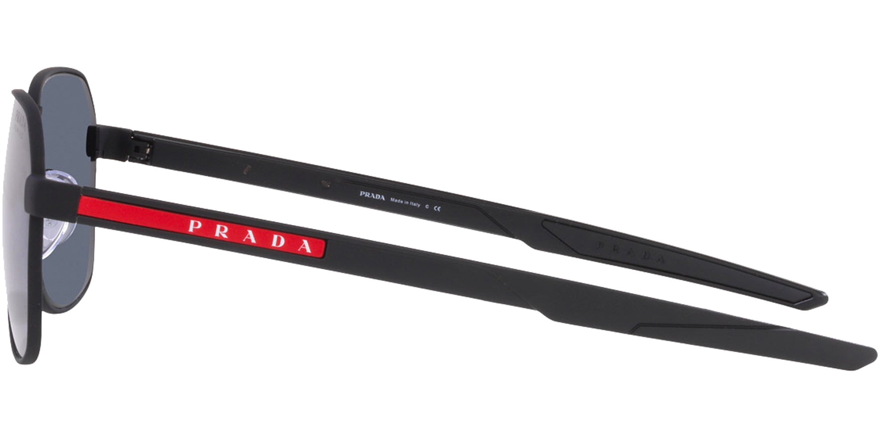Prada Linea Rossa Black Rubber Soft Square - Eyedictive