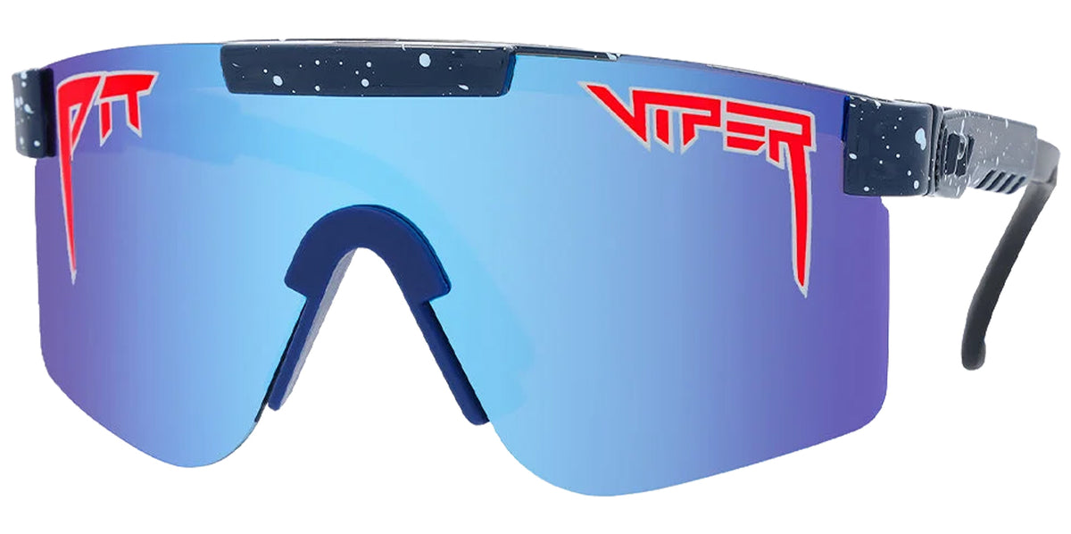 Pit Viper The Basketball Team Single Wide Polarized Navy Shield w/ Adjustable Temples